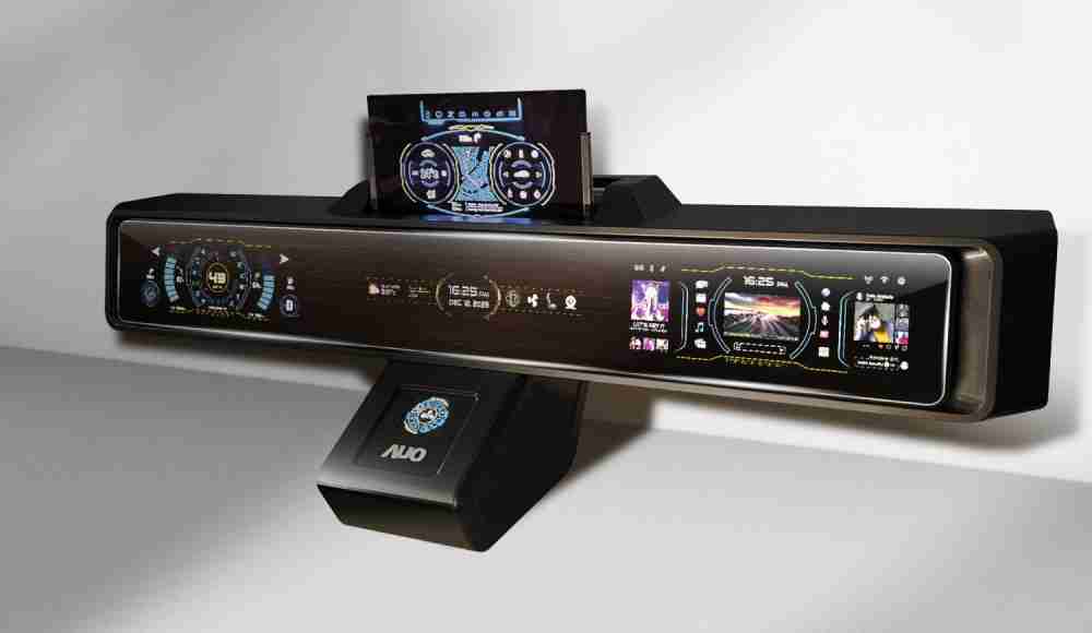 欧陆注册Micro LED沉浸式车舱显示方案结合 可卷式、、、、可伸缩的Micro LED应用并可呈现不同的质感纹路，，展现人性化设计