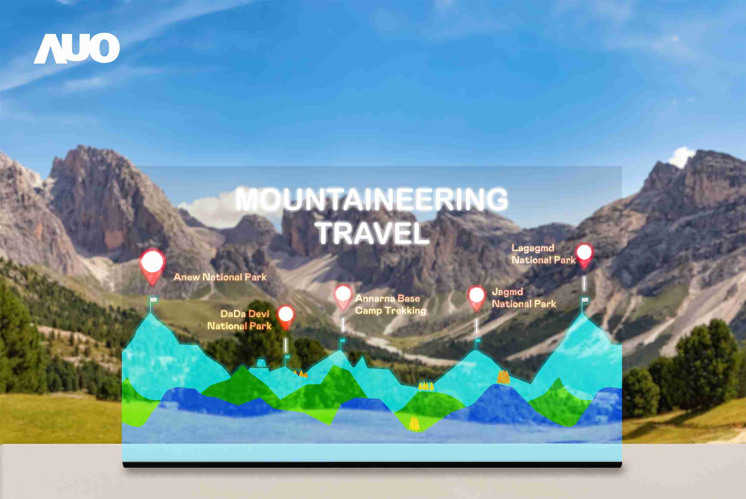 欧陆注册展示全球单片尺寸最大(*)42吋透明Micro LED显示器拼接而成的〝64吋透明Micro LED显示器〞，，，，具备高透明度、、1,000 nits高亮度、、、、广色域、、、、采用三边无边框的无缝拼接等多重特色，，呈现超高清、、细腻画质而不遮挡后方视觉，，，，满足层峰需求，，，，可广泛运用于零售、、、、艺术展览或商业空间等场域